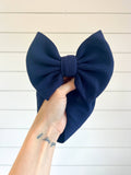 Navy Bullet Bow + Headwrap 