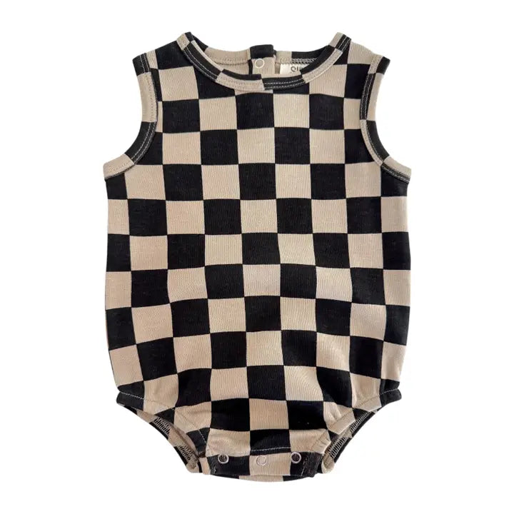 Tiramisu/Black Checkerboard / Organic Dune Bubble