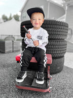 SIDE CHECK • BLACK JOGGERS