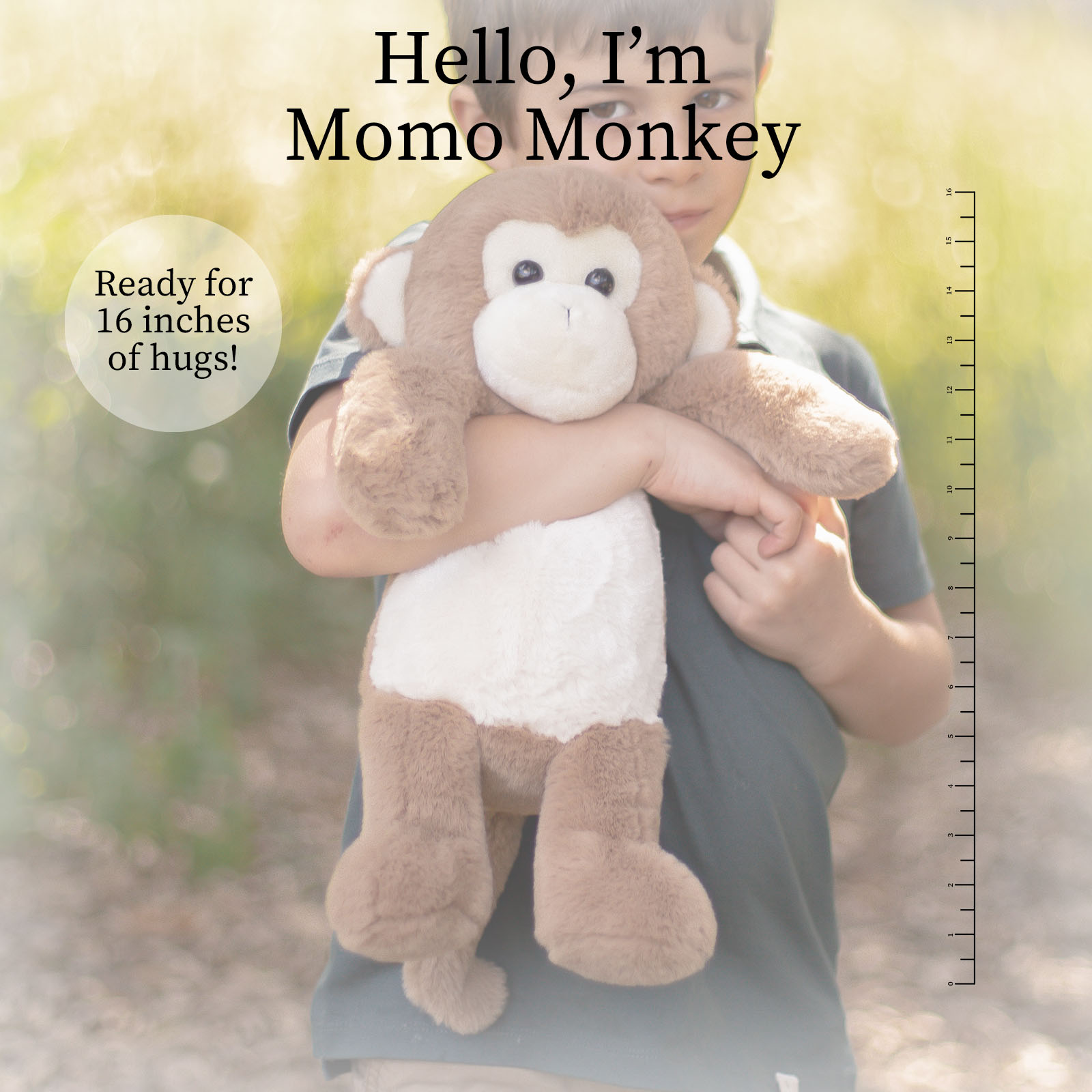 World's Softest Lushee 16 inch - MoMo Monkey Plush Toy