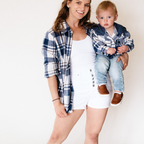 Navy Plaid Flannel - Infant