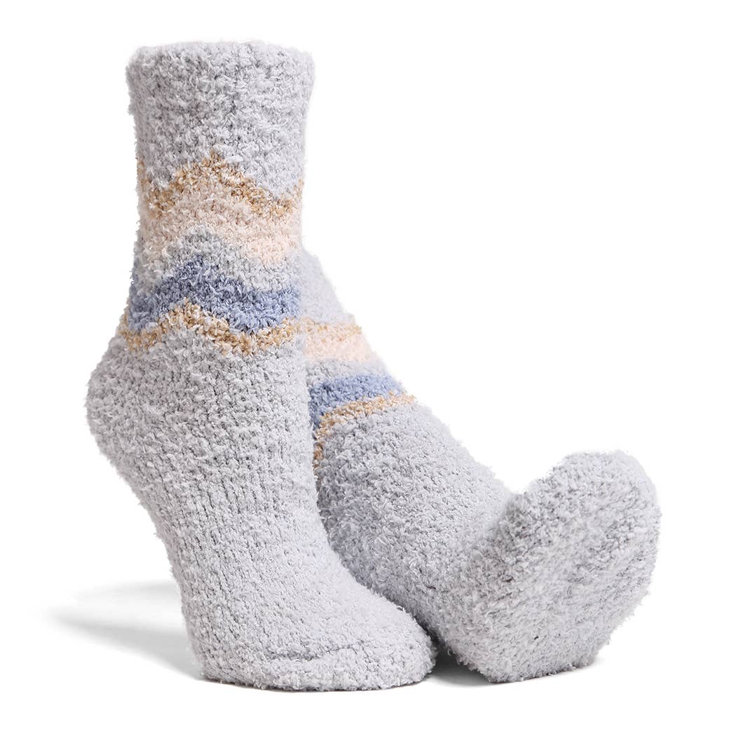 Luxury Soft Retro Stripe Mini Crew Winter Socks