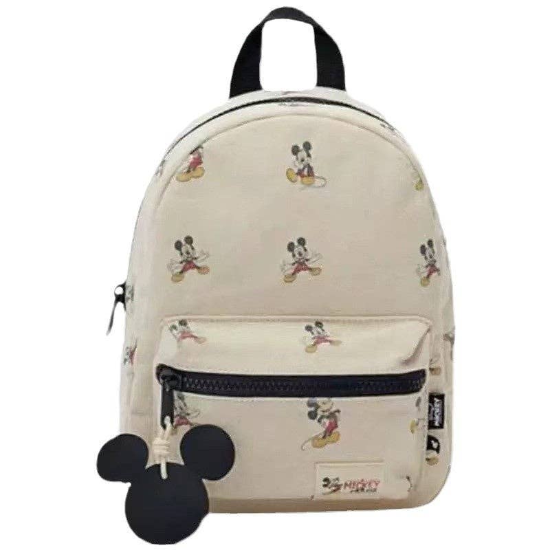 Mickey Mouse Cartoon Kids Backpack Fun Floral Design