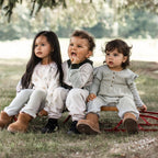 Color Blocked Sweatshirt & Pants Set - Bobcat