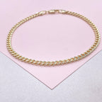 18k GF 4mm Miami Cuban Link Anklet