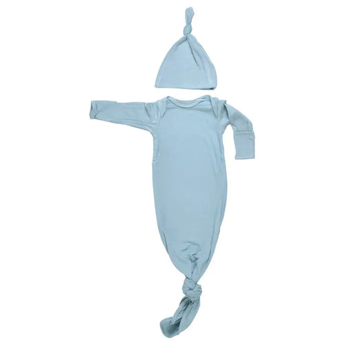 Blue Bird Knotted Gown with matching Hat