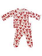 Red Bows / Organic Pointelle Newborn Set