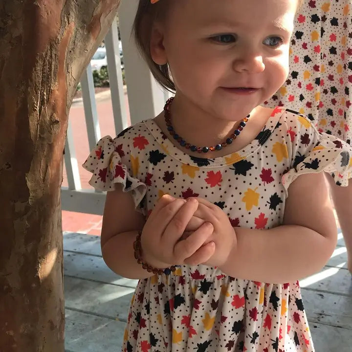 Lapis Lazuli + Cognac Amber Necklace