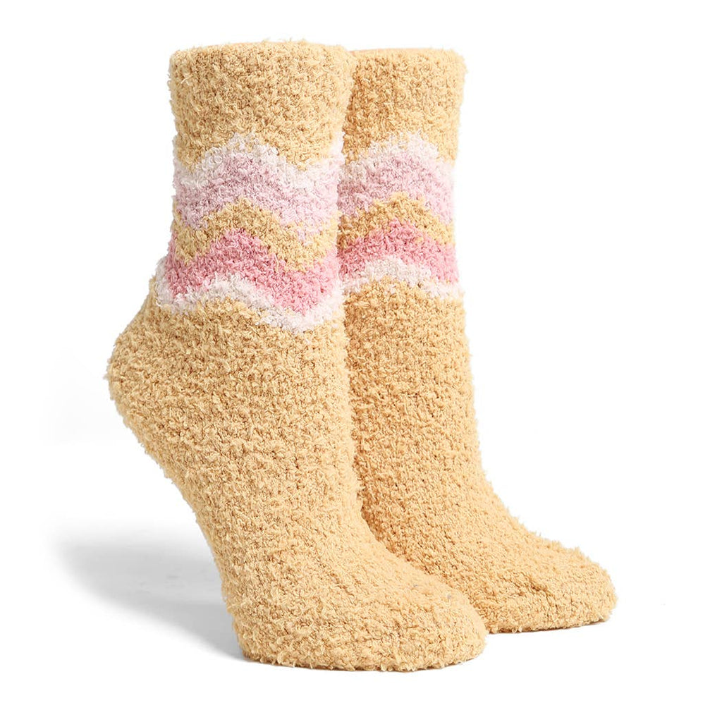 Luxury Soft Retro Stripe Mini Crew Winter Socks