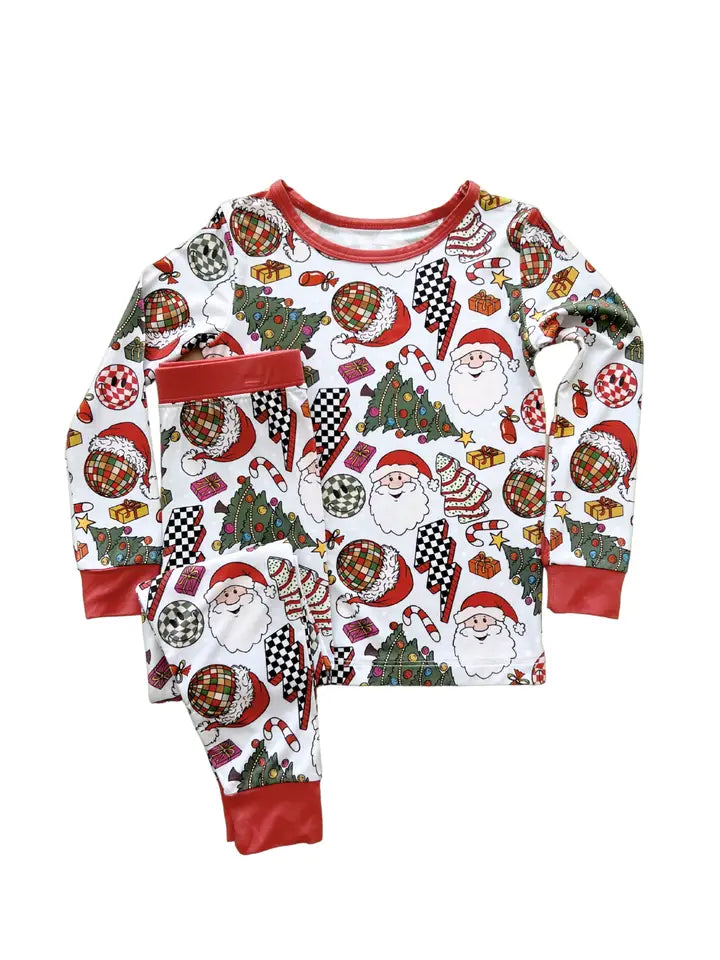 Bamboo Kids' Clothing Two Piece Set | Retro Christmas