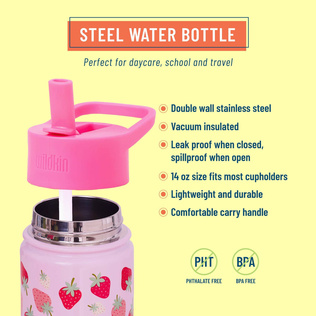 Strawberry Patch 14 oz Steel Bottle