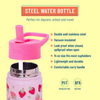 Strawberry Patch 14 oz Steel Bottle