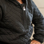 Quilted Organic Cotton Top & Pants Set - Shadow