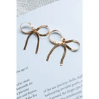 Gold or Silver Tessel Chain Bow Earring