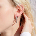 18K Gold PVD Stainless Steel Circle Ball Hoop Earrings