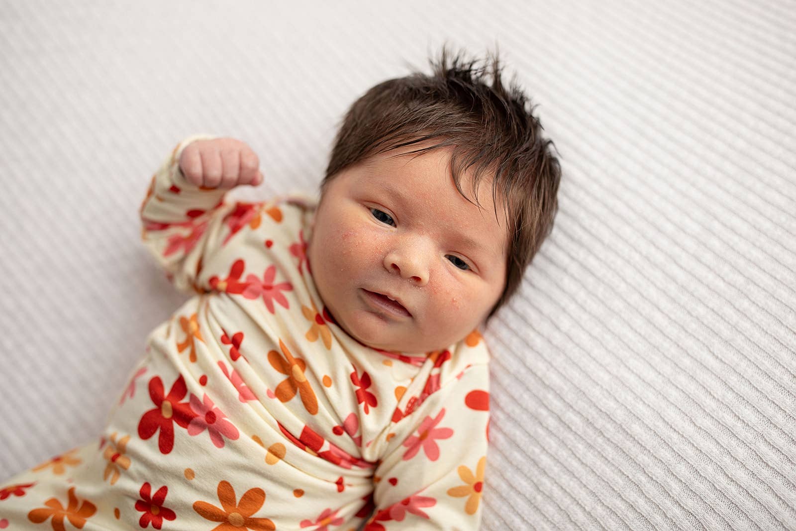 70s Groovy Flower Knotted Newborn Baby Gown