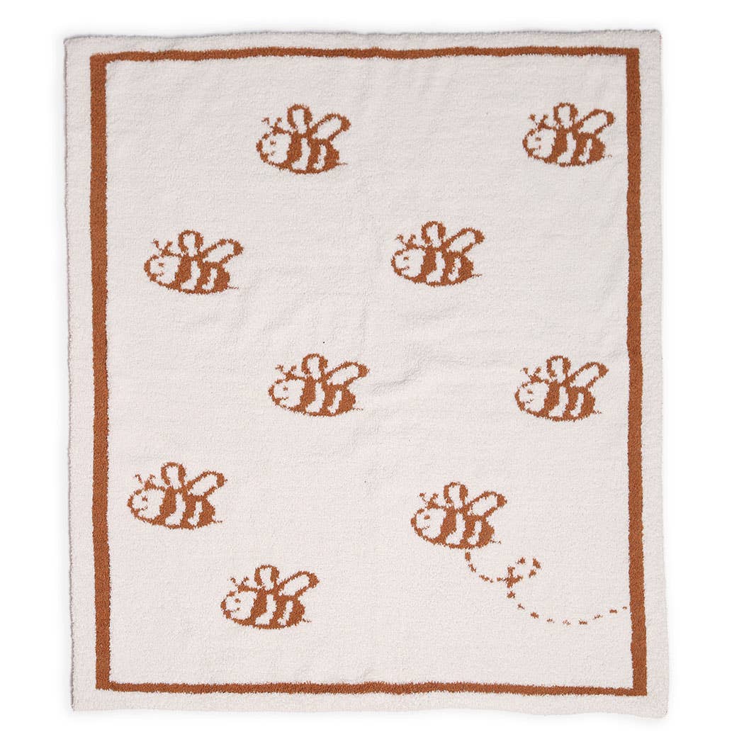 BEES Print Kids Luxury Soft Throw Blanket
