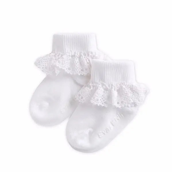 Frill Ankle Socks - Classic White, Pink, and Navy