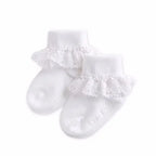 Frill Ankle Socks - Classic White, Pink, and Navy