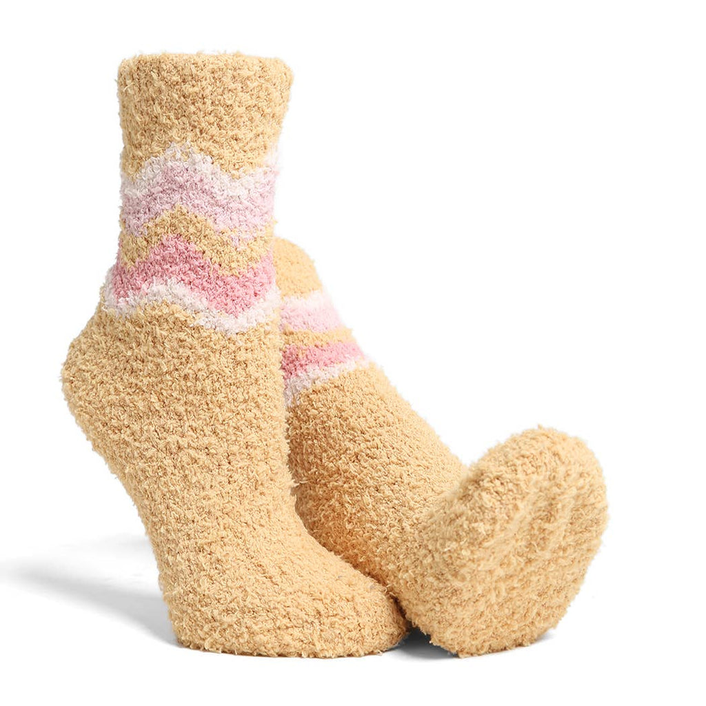Luxury Soft Retro Stripe Mini Crew Winter Socks