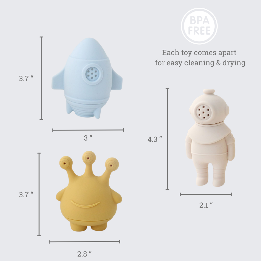 Ali+Oli (3 piece) Bath Toy Set (Space)
