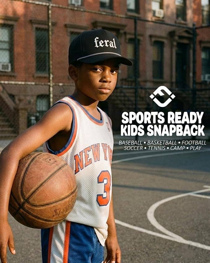 Kid's Golf Hat - Feral - Black