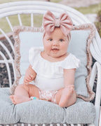 Isla Flutter Sleeve Leotard - White as Snow