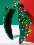 Christmas Knotted Headband - Green