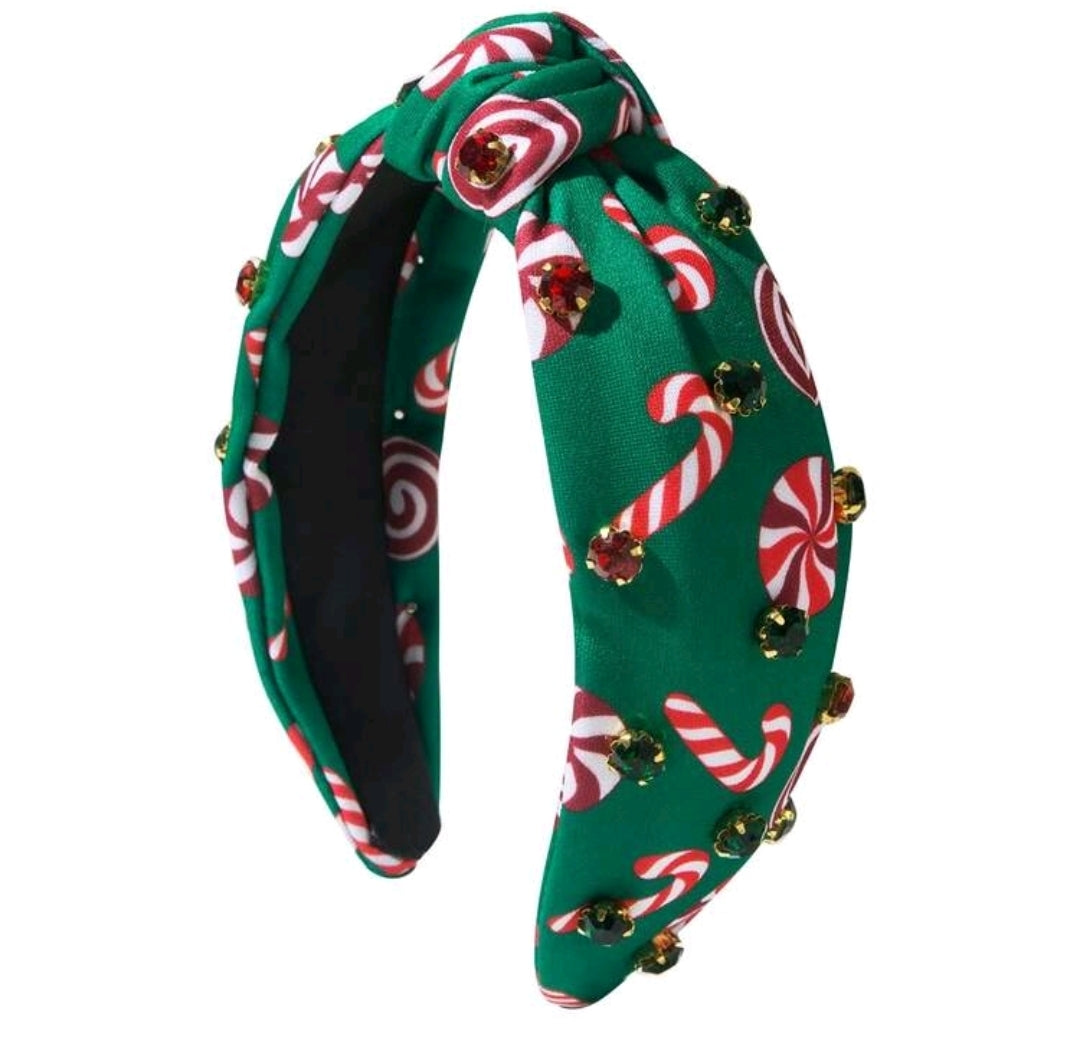 Candy Cane Knotted Headband