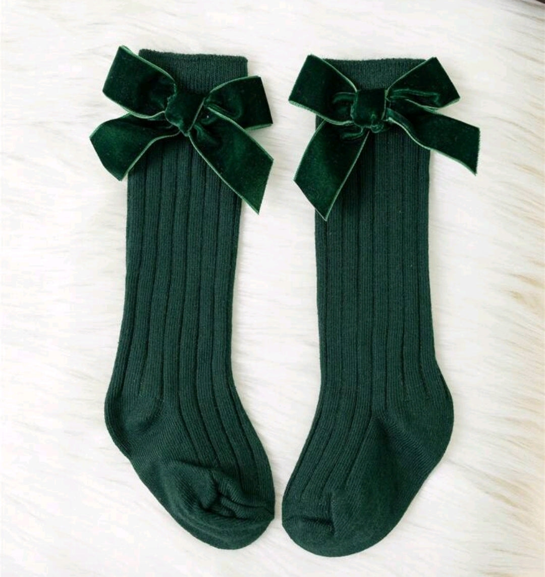 Knee High Bow Socks