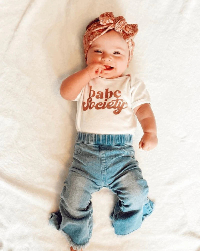 Sophia Denim Bell Bottoms - Light Blue Wash