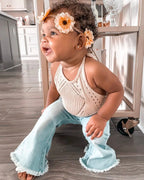 Sophia Denim Bell Bottoms - Light Blue Wash