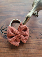 Cozy Bow in a Sweater Material