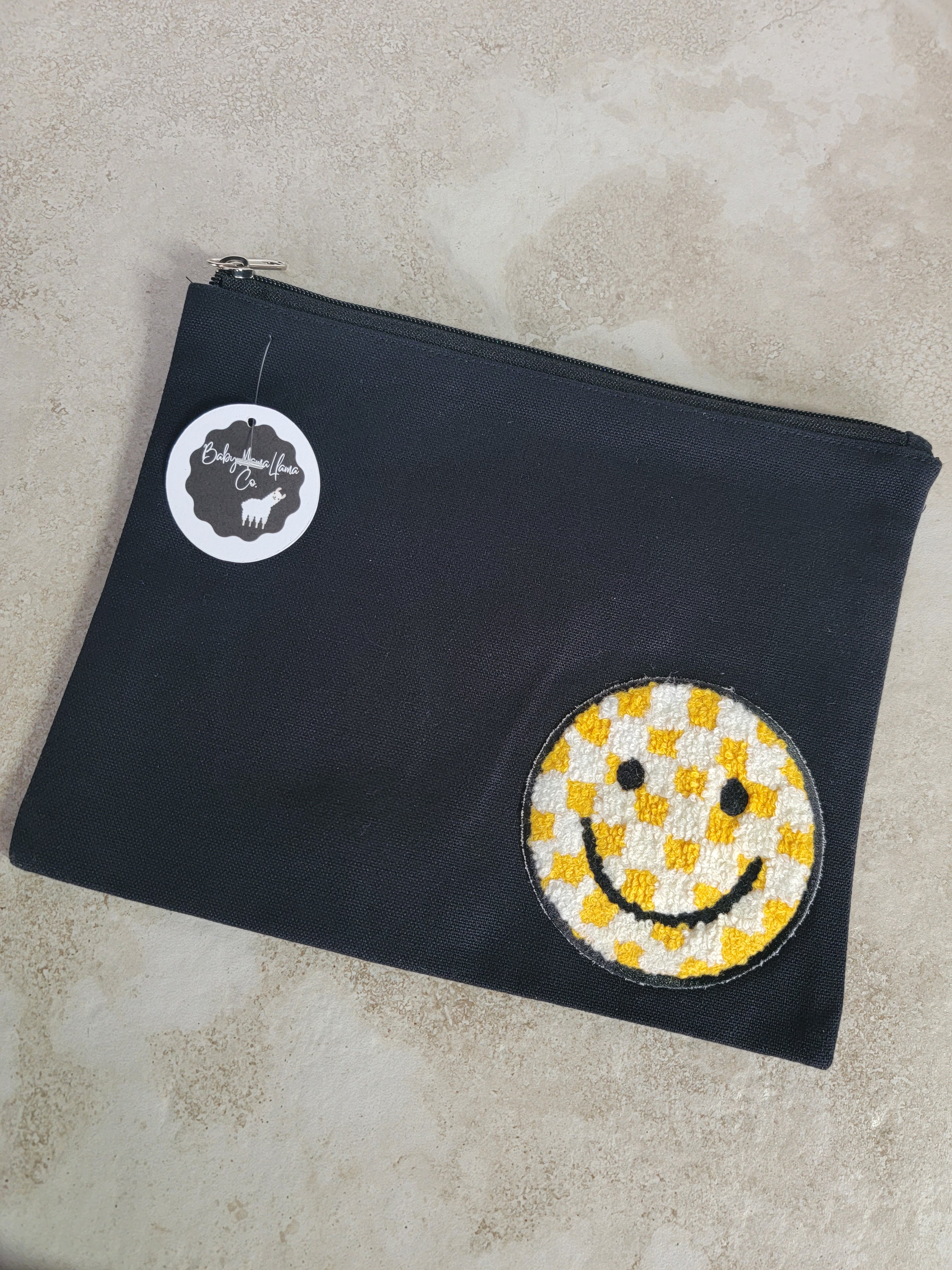 Smile Canvas Zipper Pouch