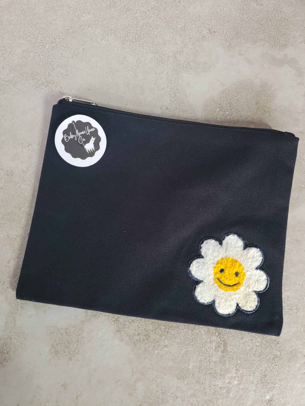 Daisy Canvas Zipper Pouch